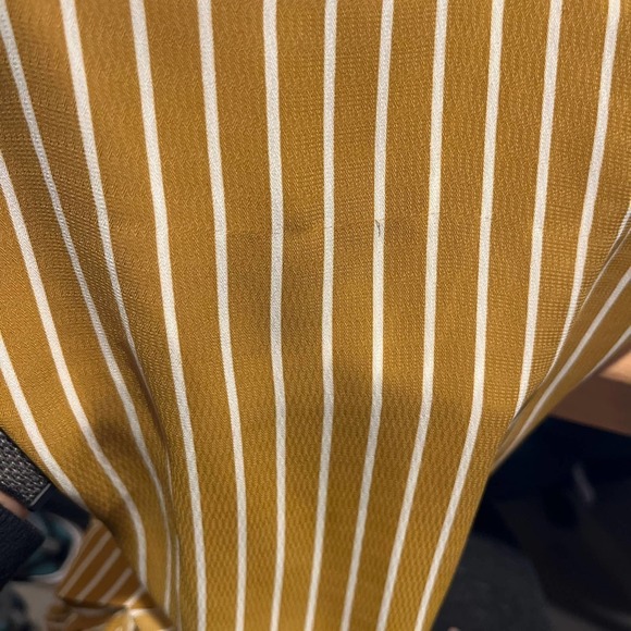 V ery j Striped Woven Duster Long Puff Sleeve,Ruffled Hem Line for - Picture 10 of 14